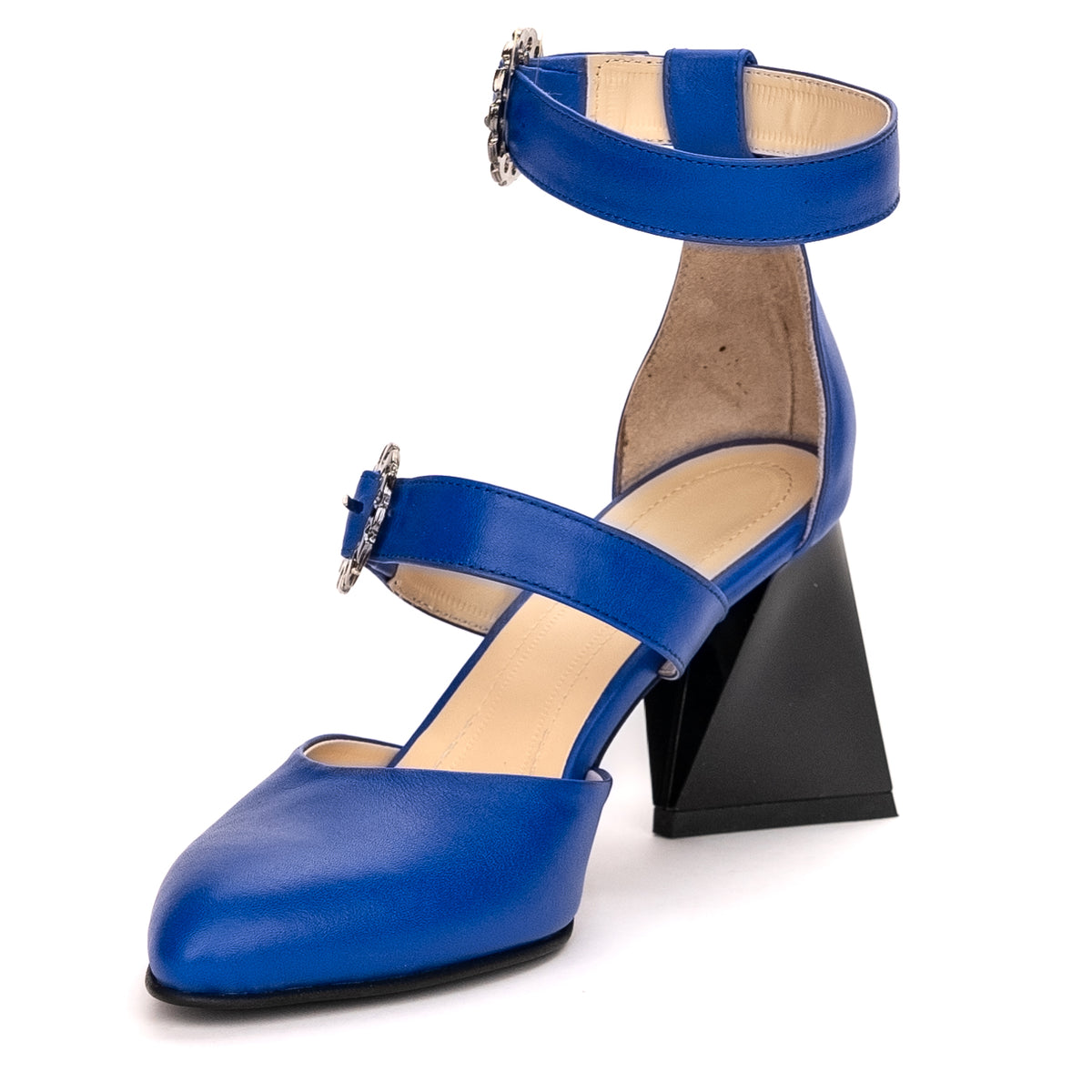 Sandale dama din piele naturala albastra 13405 – Superlative.ro